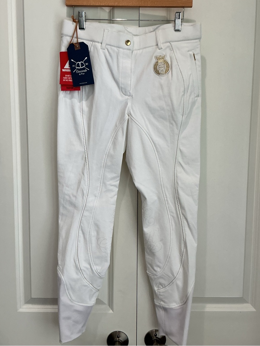 Horse Kiana Women’s  White Equestrian Breeches - Classic Performance Trousers